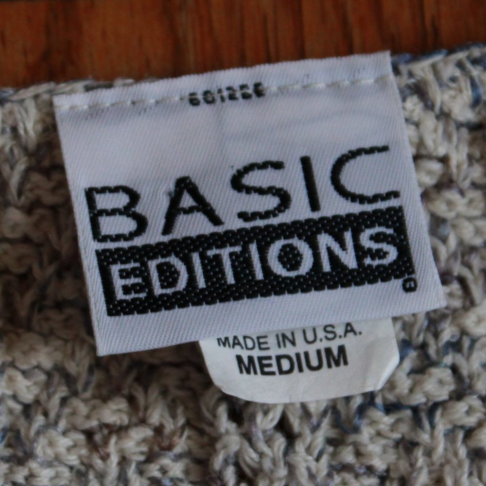 Vintage Basic Editions Button Down Cardigan Sweat… - image 3